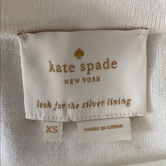 Kate Spade New York Bone White Fringe Trim Dress - Picture 14 of 15